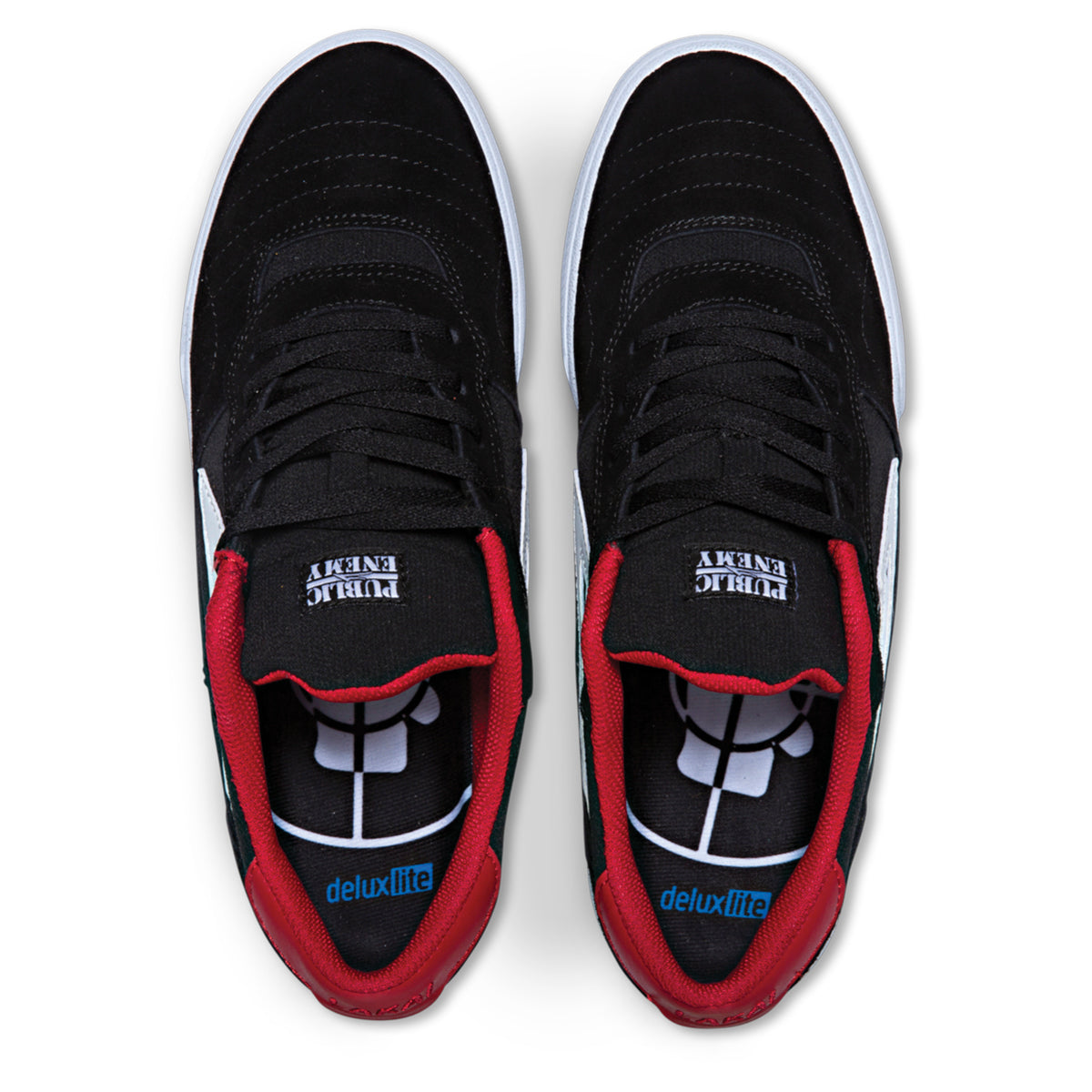 PUBLIC ENEMY CAMBRIDGE BLACK/RED SUEDE