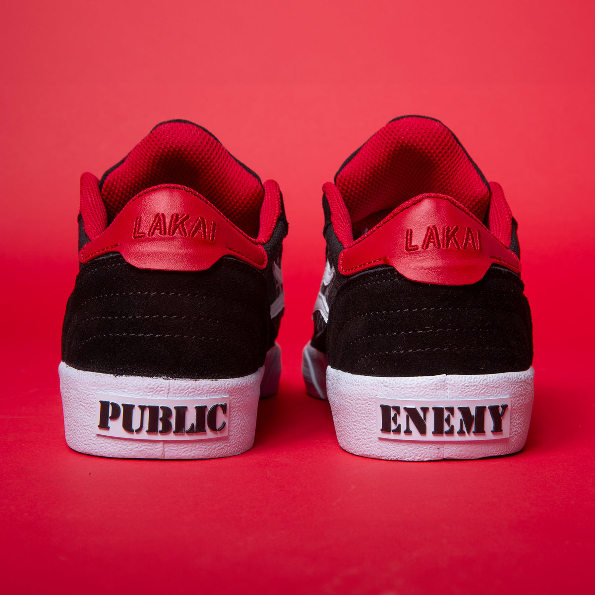 PUBLIC ENEMY CAMBRIDGE BLACK/RED SUEDE