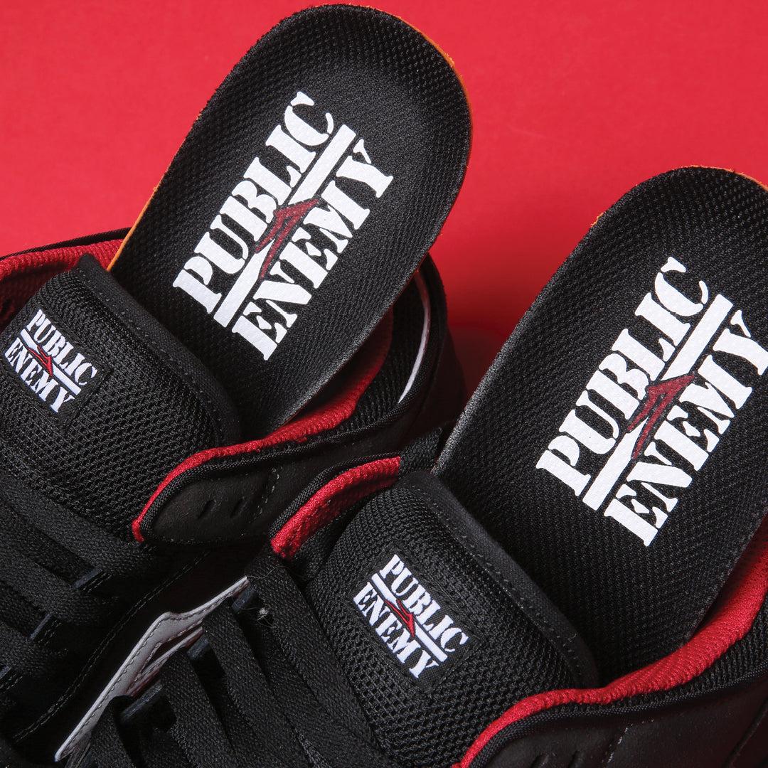 PUBLIC ENEMY CAMBRIDGE BLACK/RED SUEDE