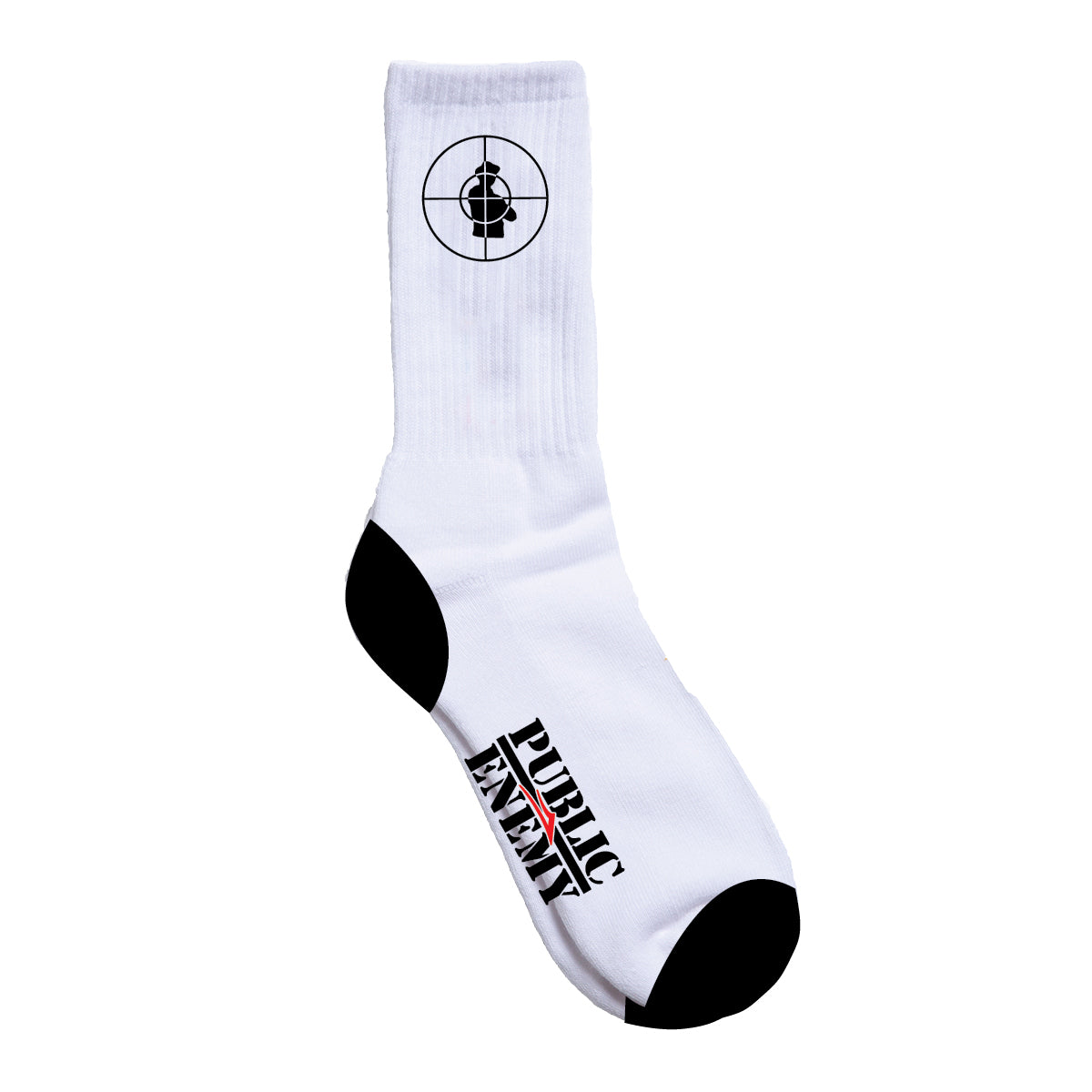 PUBLIC ENEMY SNIPER LOGO SOCK WHITE